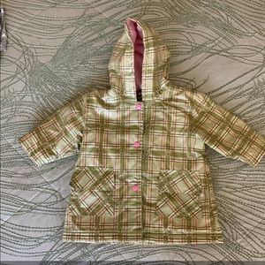 Pluie Pluie Little Girls Green Plaid Raincoat
